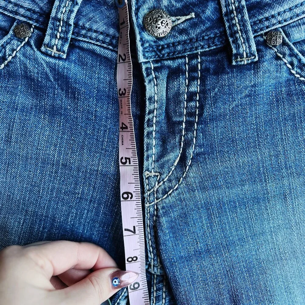 Silver Jeans Suki Bootcut Jeans 27x31 Y2K Boho Low Rise Flare Festival Denim - Picture 10 of 11